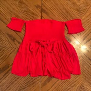 Bright Red off the shoulder Summer Top from Venus. Fun for a night out